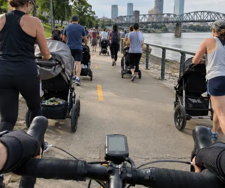 Image showing riverfront congestion